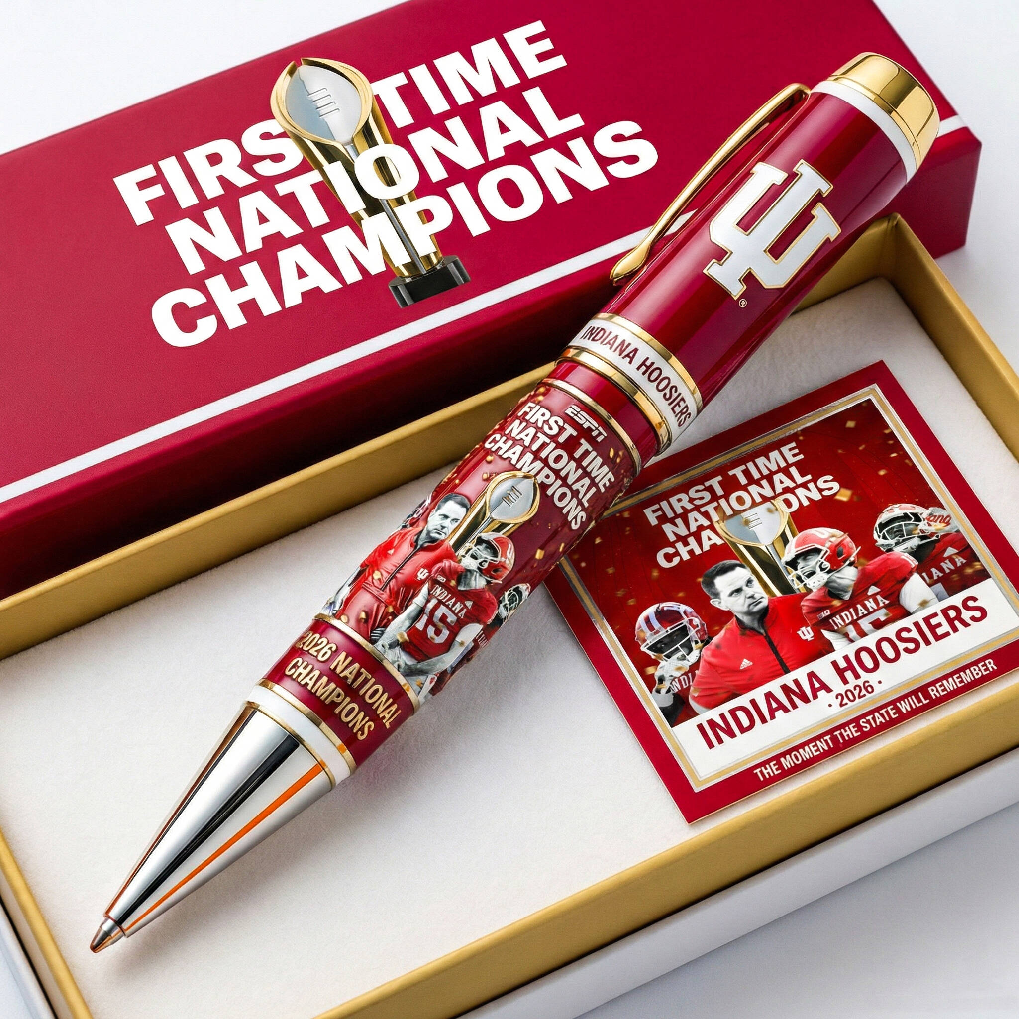 2026 Indiana Hoosiers First-Time National Champions Commemorative Pen