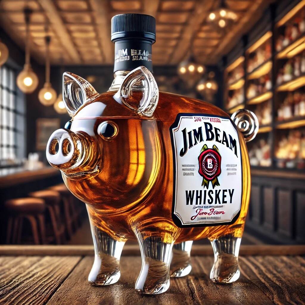 Pig Whiskey Bottle
