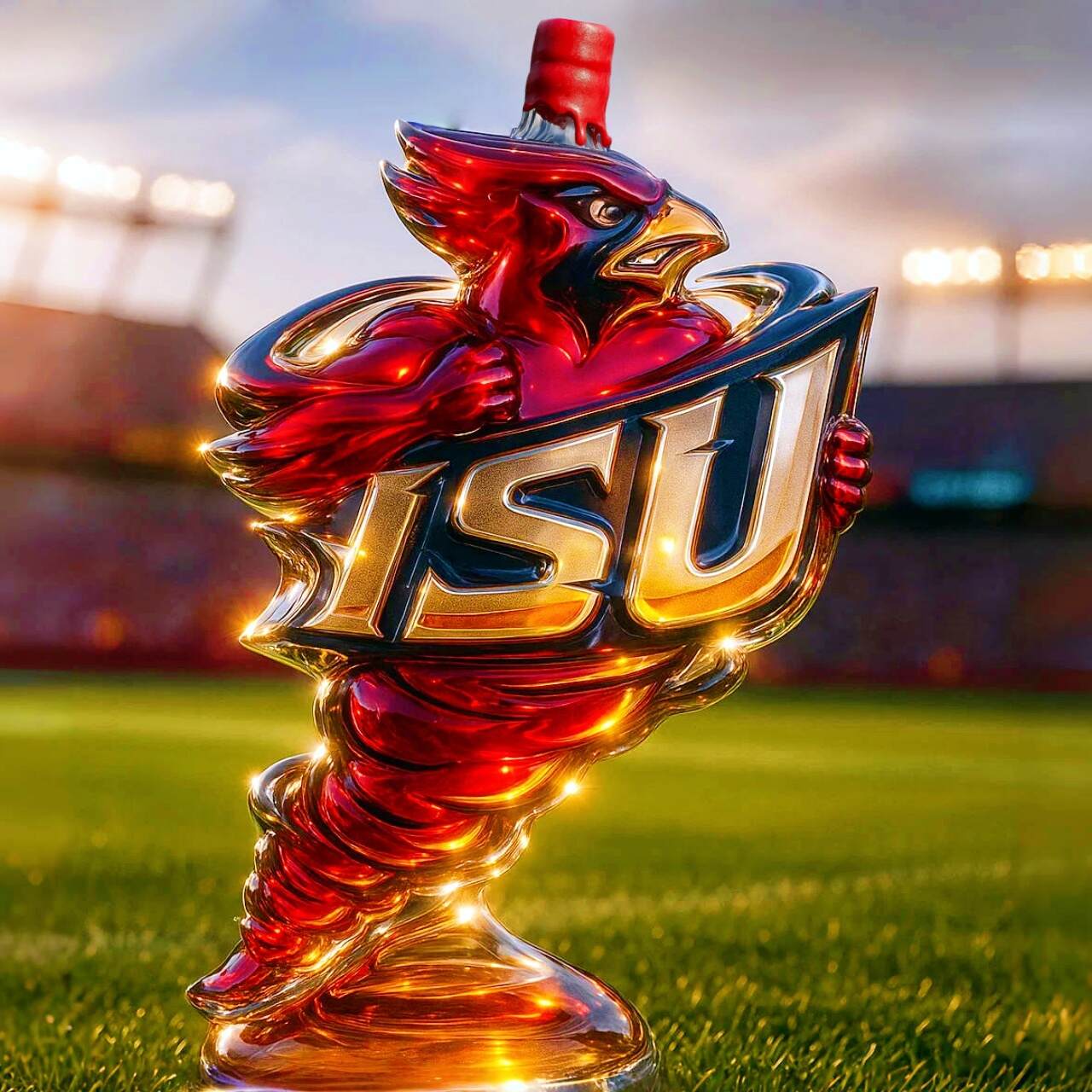 Iowa State Cyclones Whiskey Bottle