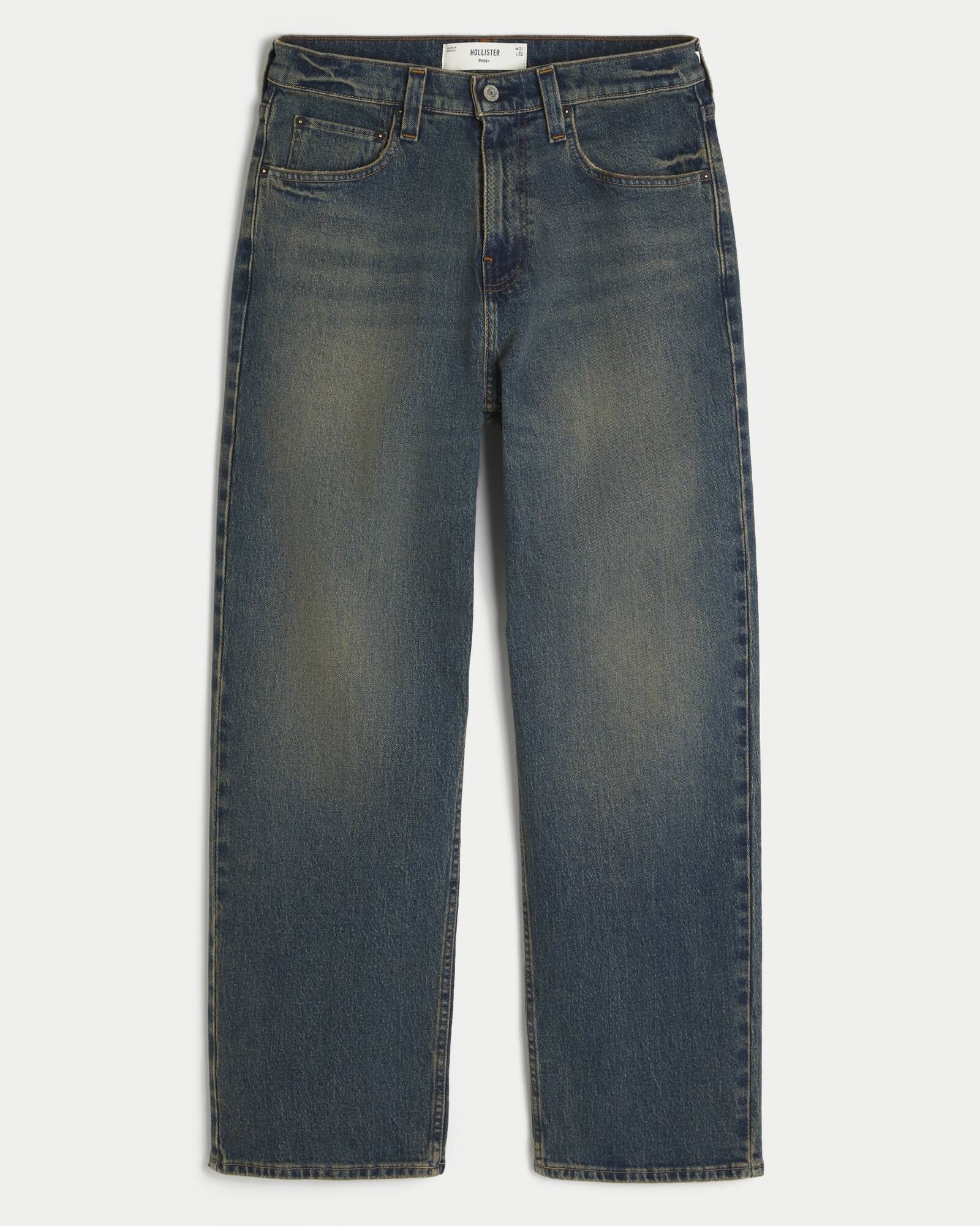 Railroad Stripe Baggy Painter Jeans