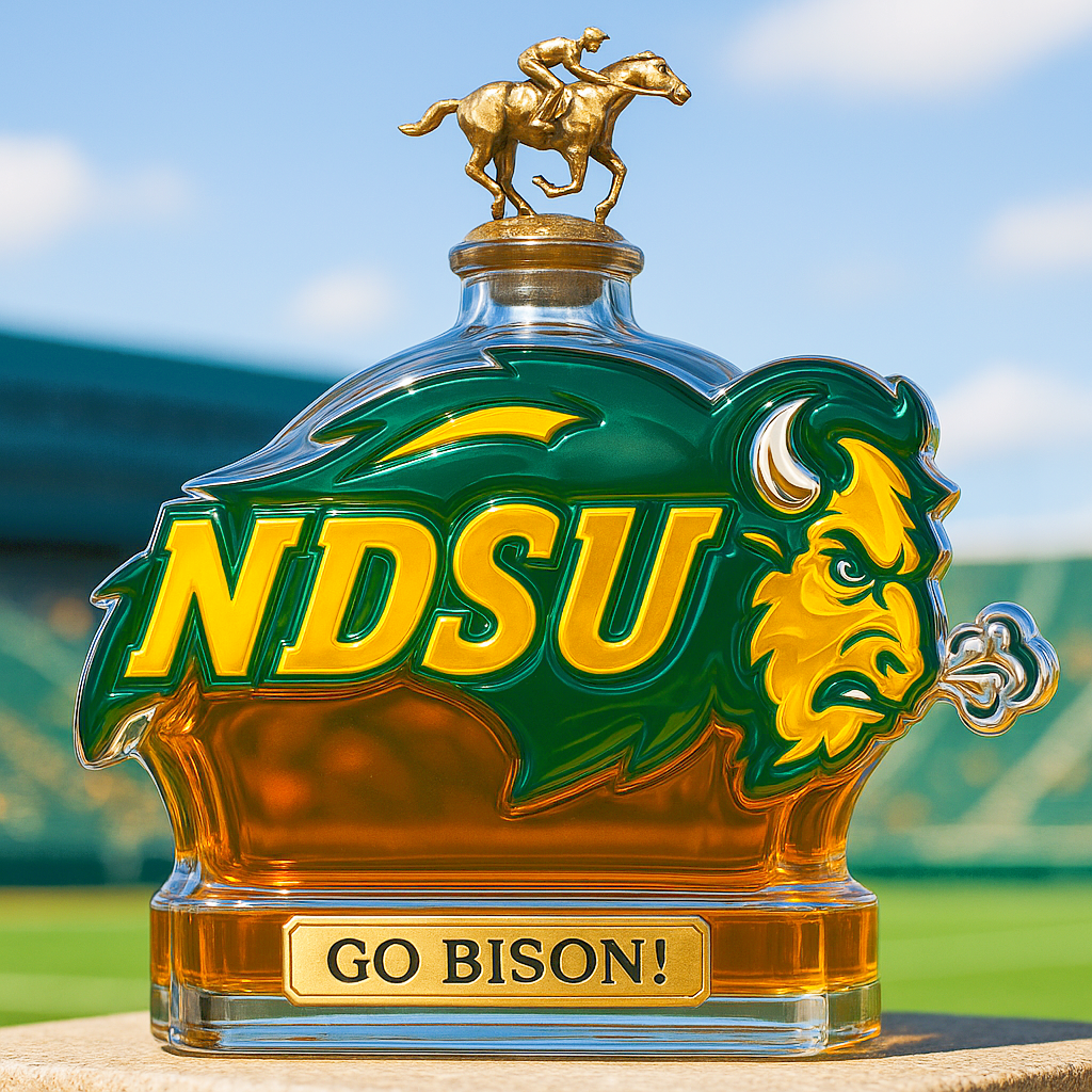 NDSU Bison Limited-Edition Whiskey Bottle