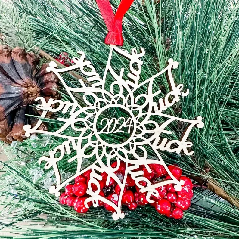 Fk Flake Ornament | Funny Christmas Gifts