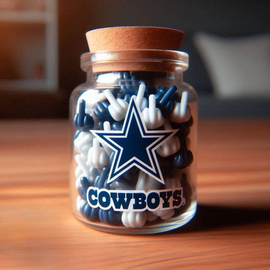 Funny Football Team Middle Finger Jar