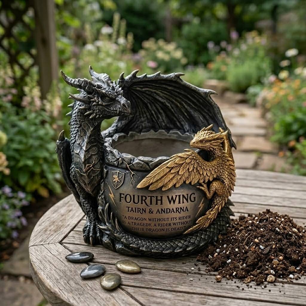 Tairn & Andarna Dragon Garden Pot – Become the Rider They Were Born For!🔥