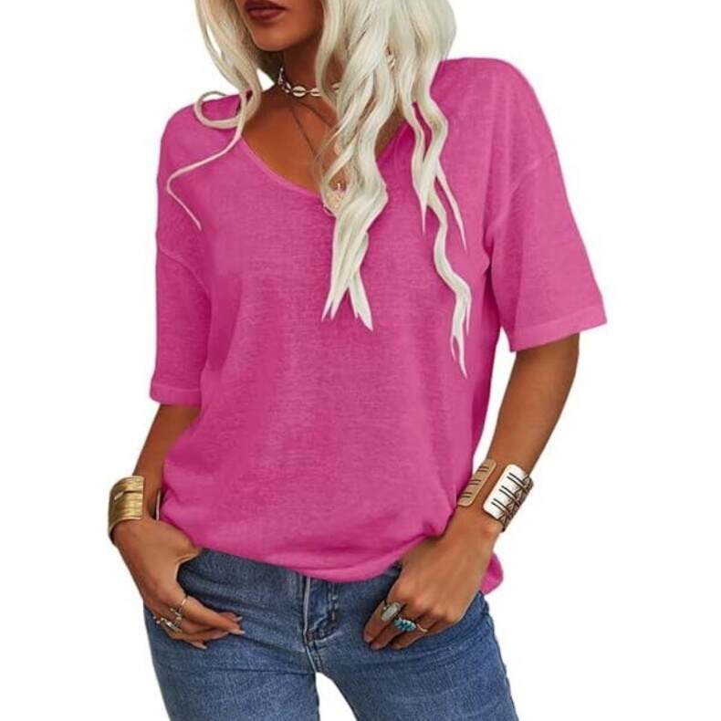 FINAL SALE⚡Summer Casual Half Sleeve T-shirt Basic Tops (Multiple Colors)