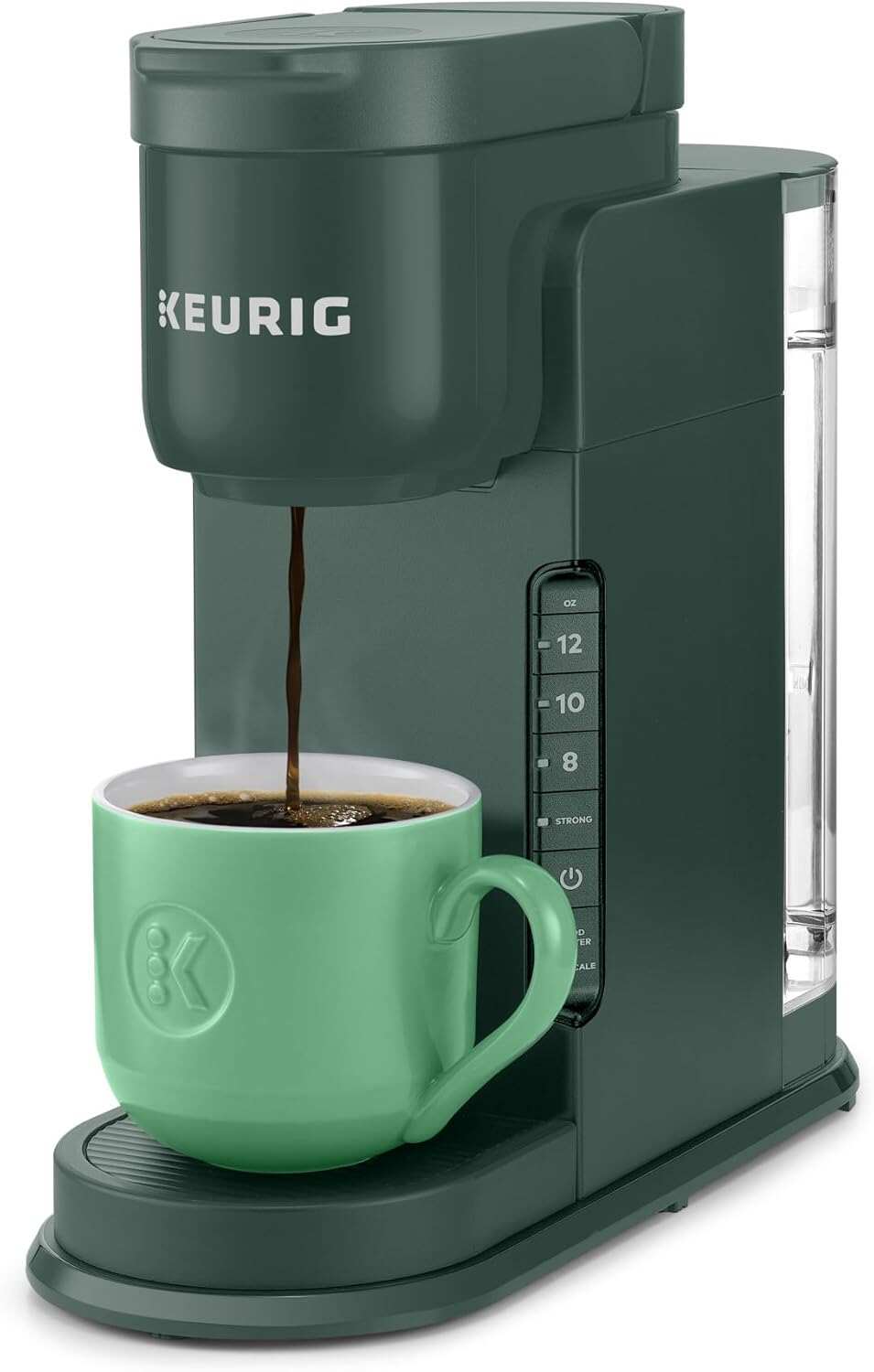 K-Express Single Serve K-Cup Pod Coffee Maker, 3 Brew Sizes, Strong Button Feature, 42oz Removable Reservoir, Evergreen