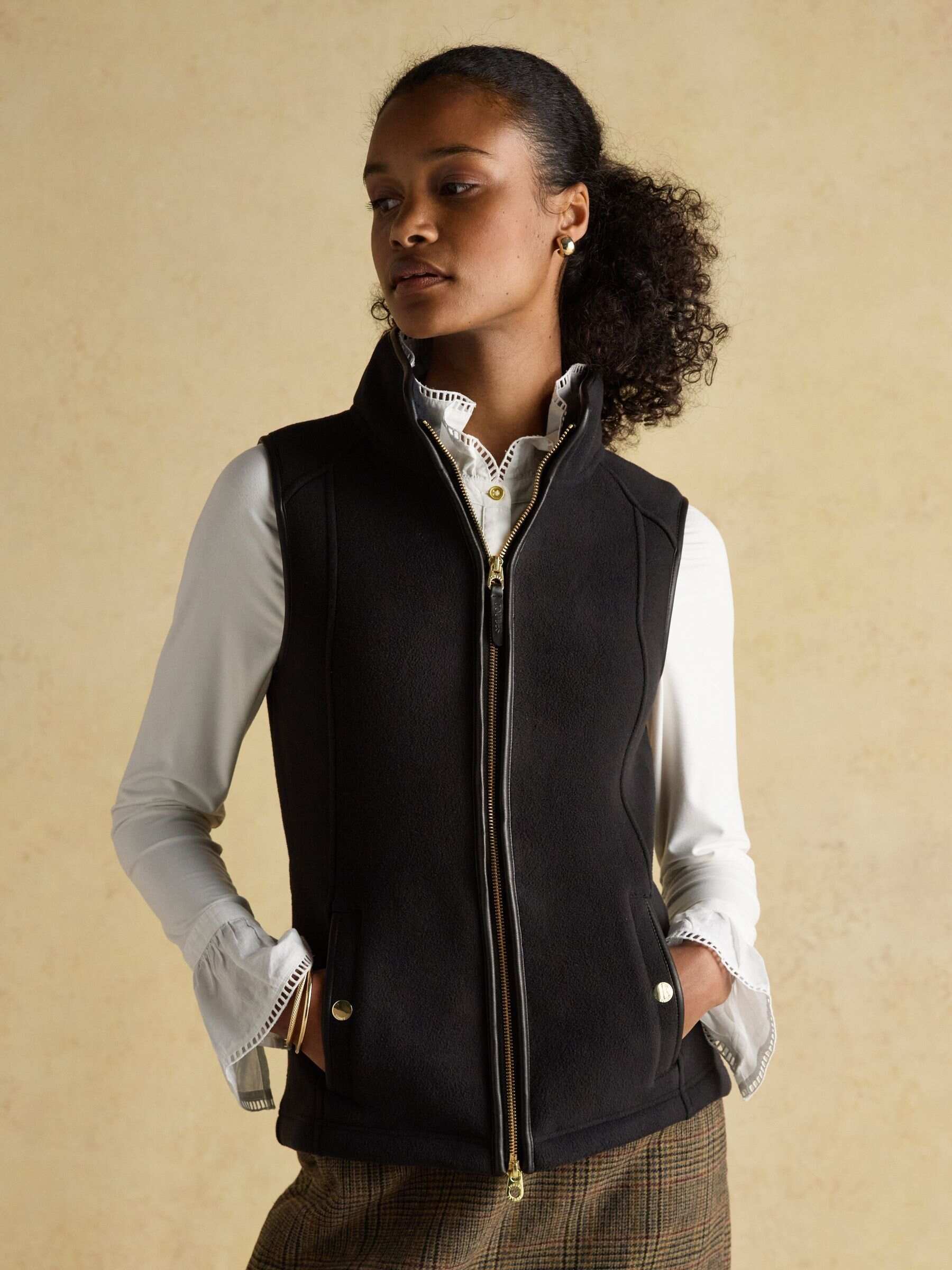 Heritage Black Fleece Gilet