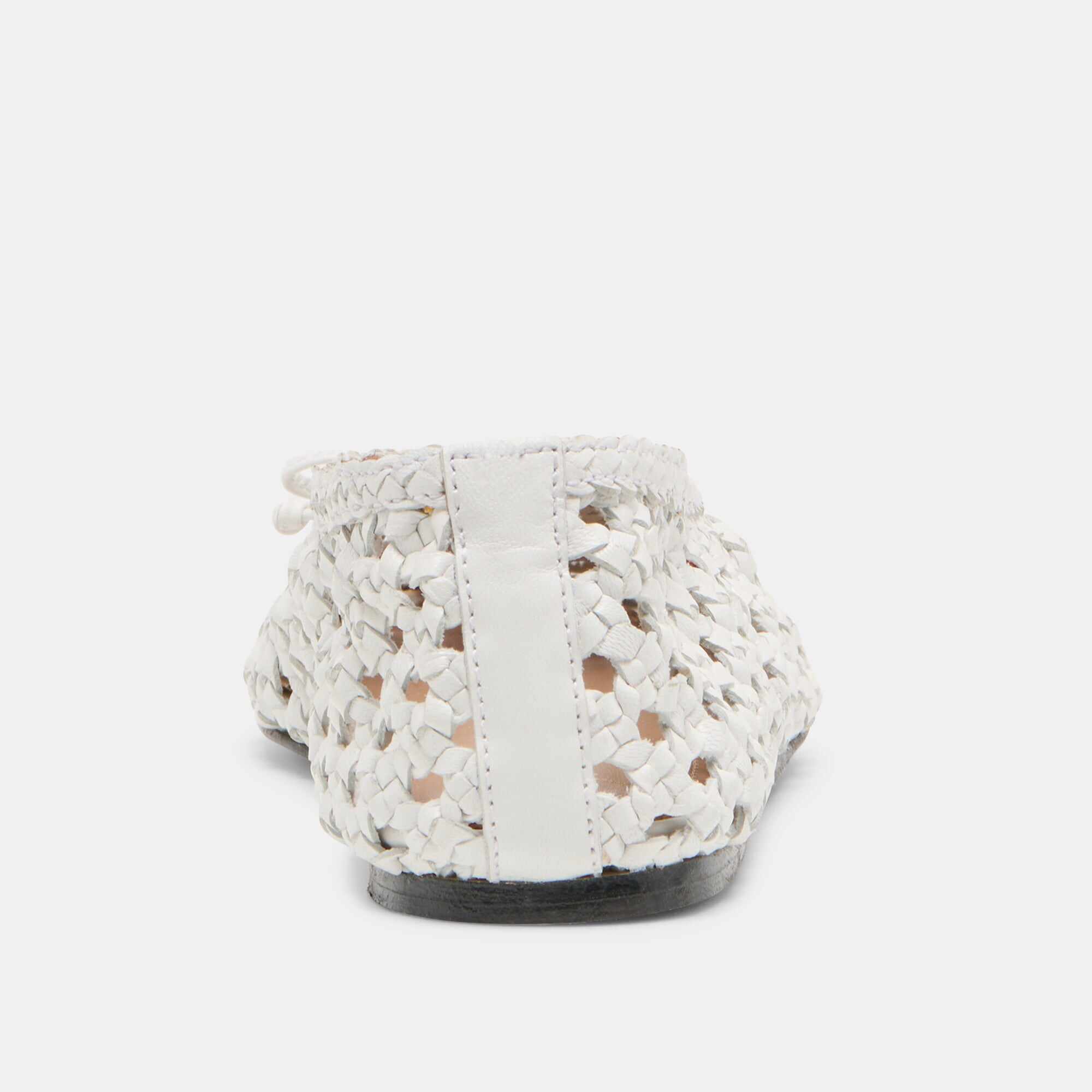 EDDA BALLET FLATS BONE WOVEN LEATHER