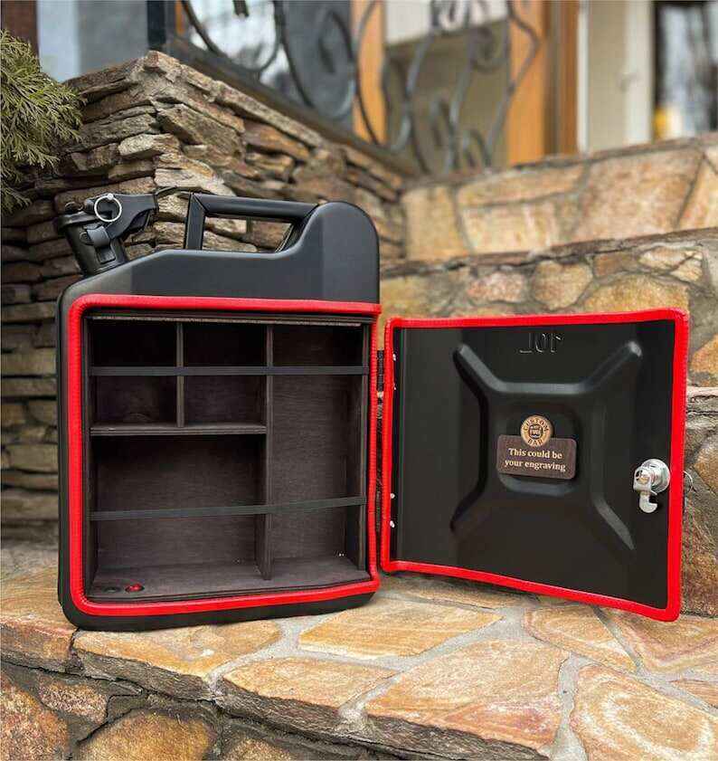 10 L Jerry Can Mini Bar, Original Gift For a Man, Custom Fuel Bar, Personalized Mini Bar For Home, Interior Decor, Gift For Him, Travel Bar