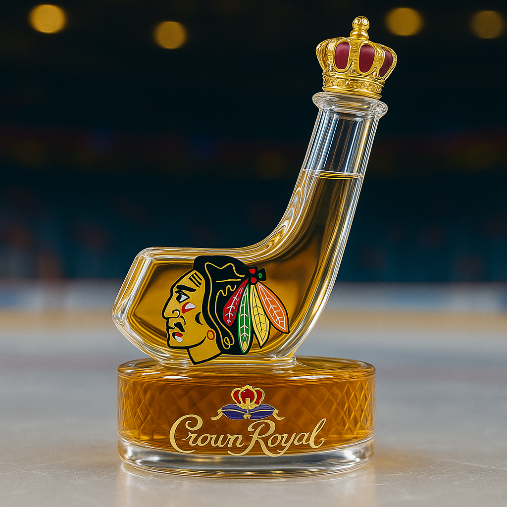 Chicago Blackhawks Whiskey Bottle
