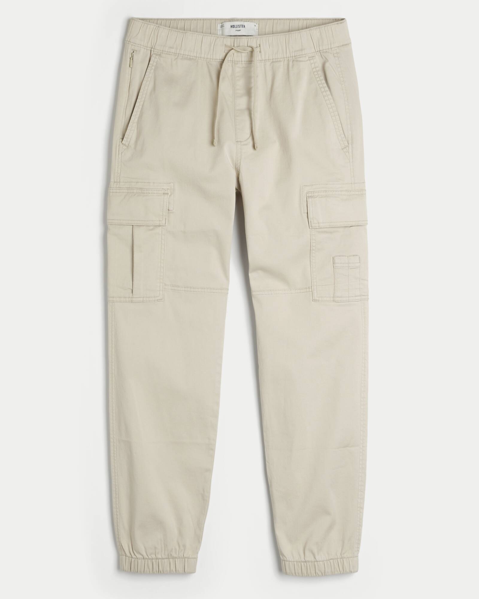 Relaxed Twill Cargo Joggers