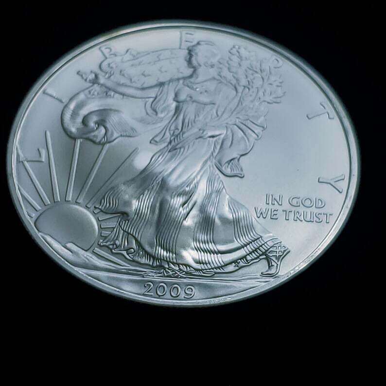 2009  American Silver Eagle   -  1 Oz .999 Silver  BU - Straight from roll  # 719    Reg 49