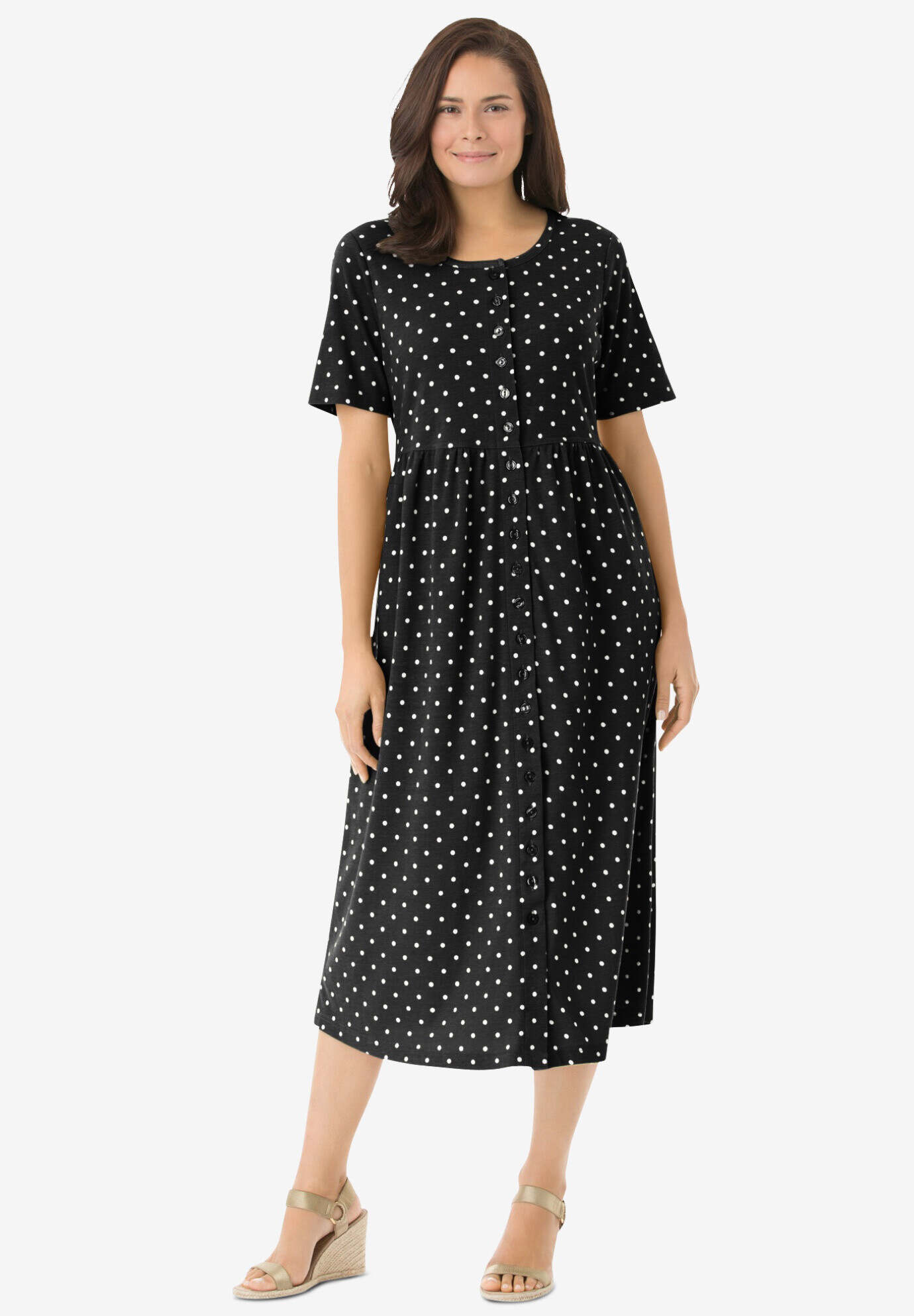 Button-Front Essential Dress