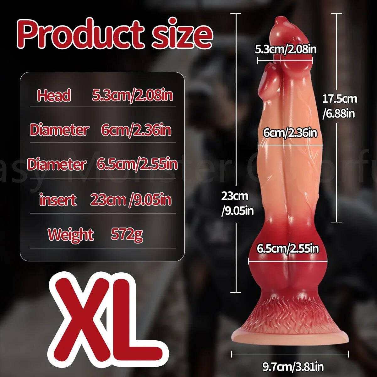 Colorful Dog Knot Dildo - Fantasy Wolf-Inspired Design for Couples