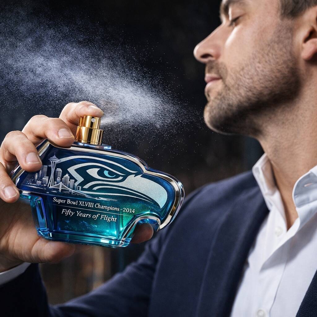 Seattle Seahawks 50th Anniversary Perfume Bottle