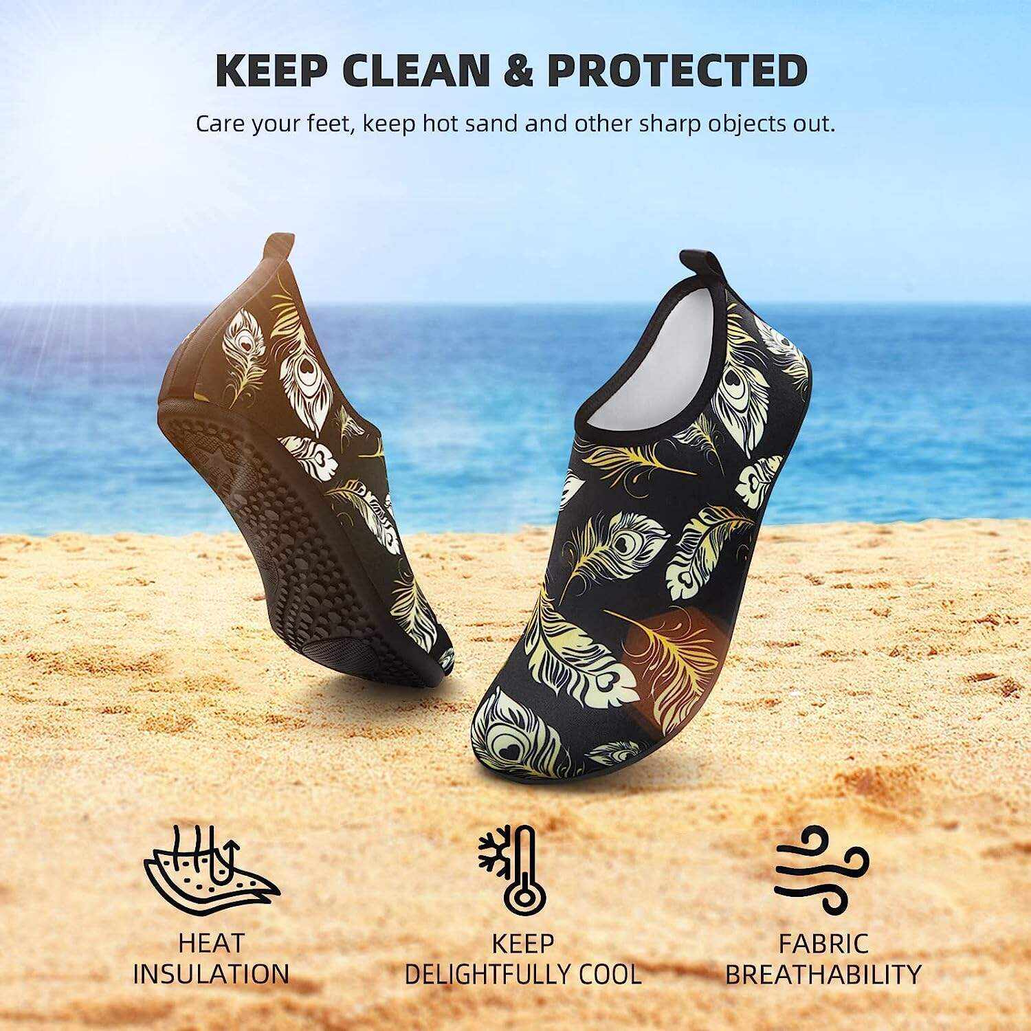 Water Shoes for Women Men Quick-Dry Aqua Socks Swim Beach Barefoot Yoga Exercise Wear Sport Accessories Pool Camping Must Haves Adult Youth Size
