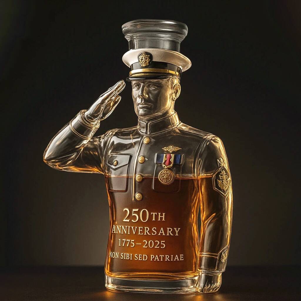 250TH Anniversary Military Commemorative Veterans Salute Bottle