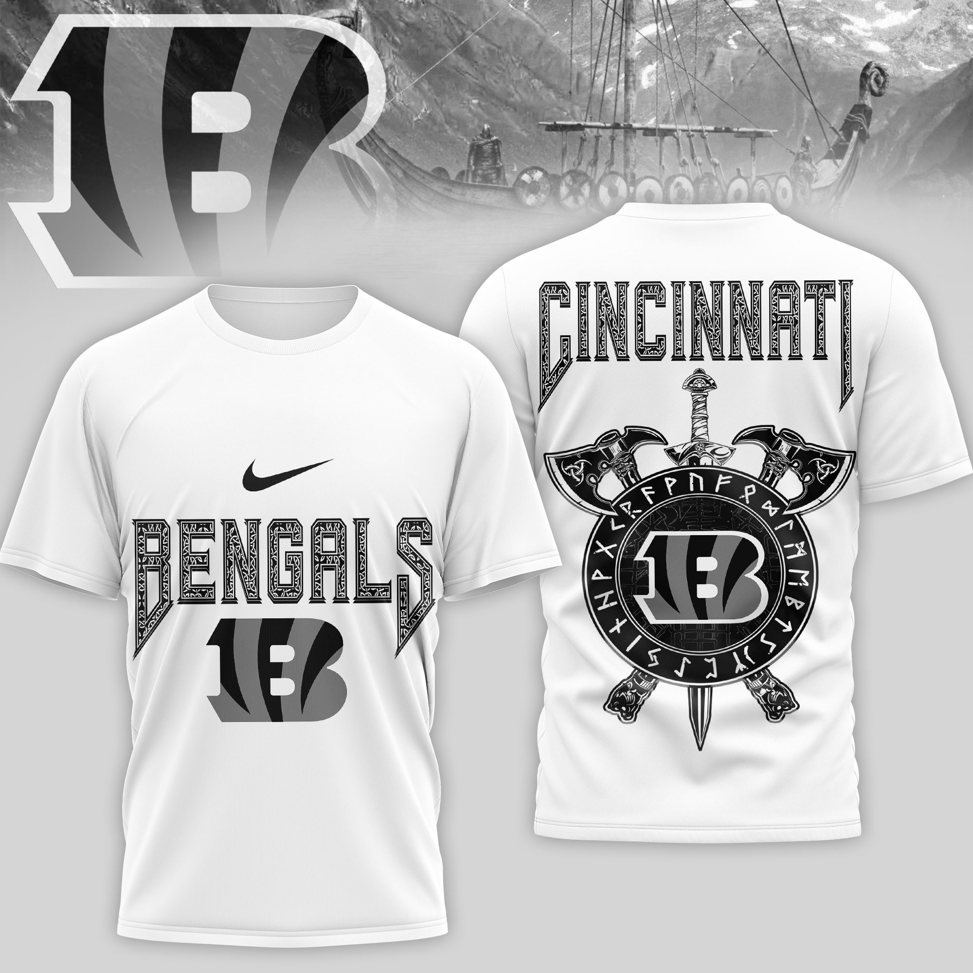 Cincinnati Bengals | Premium NFL Viking 3D Shirt TD