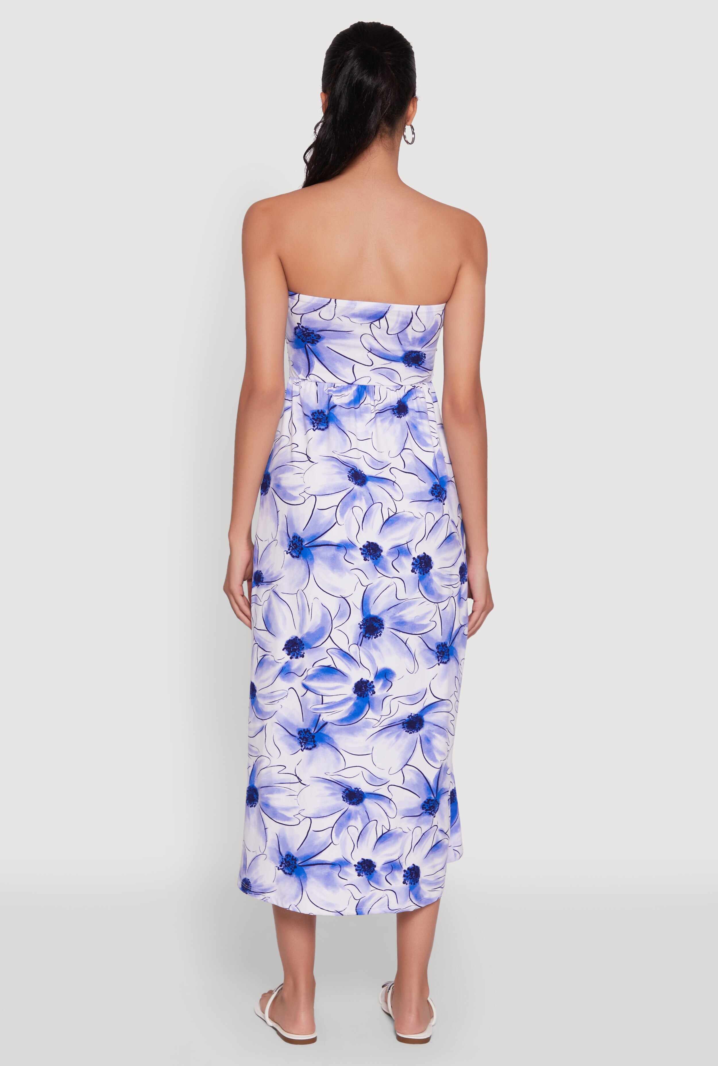 Floral Ruched Tube Sundress