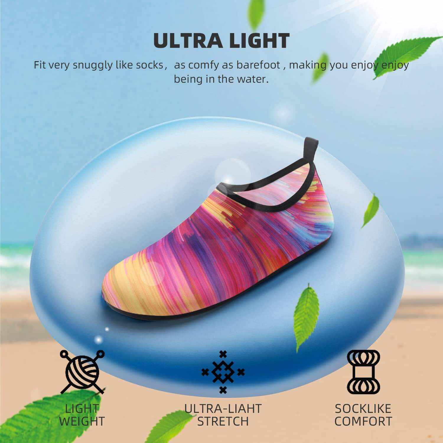 Water Shoes for Women Men Quick-Dry Aqua Socks Swim Beach Barefoot Yoga Exercise Wear Sport Accessories Pool Camping Must Haves Adult Youth Size