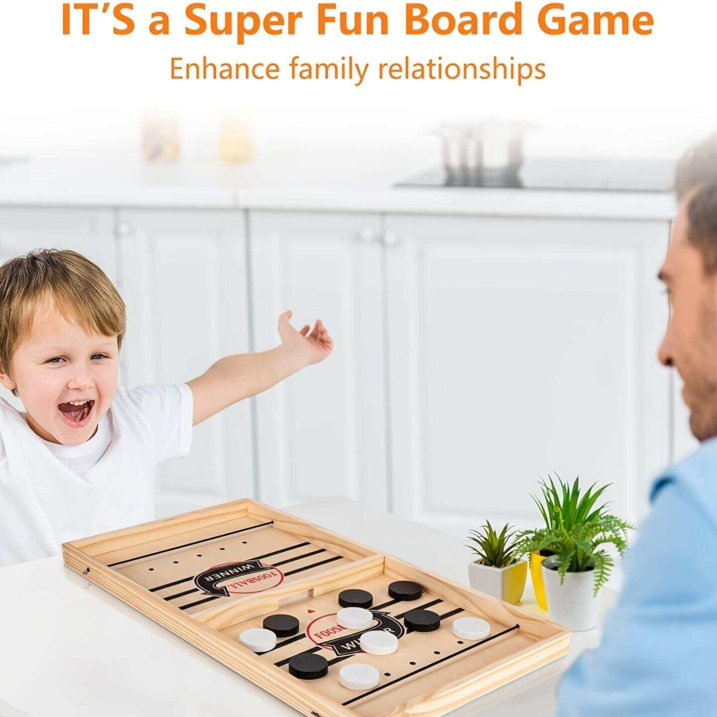 Slingshot Board Games For Adult And Kids Super Winner Sling Puck Foosball Board Game Slingshot Table Hockey Party Game Bouncing Chess Hockey Game Christmas, Halloween, Thanksgiving gift
