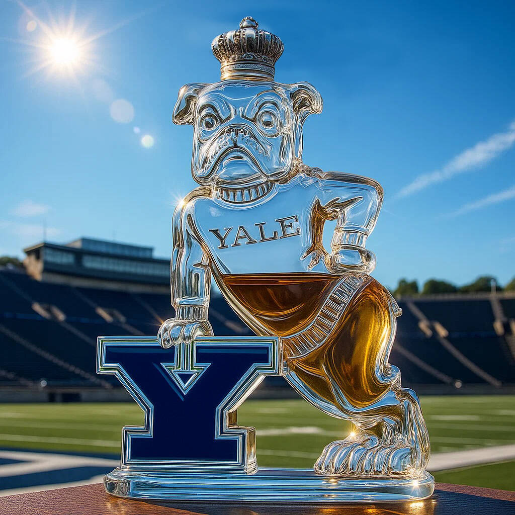 Yale Bulldogs Whisky Bottle