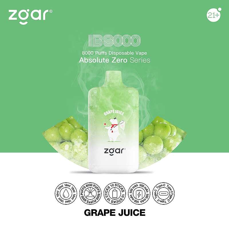 ZGAR ICE BOX 8000 Puffs 2% Nicotine Rechargeable Disposable Pod