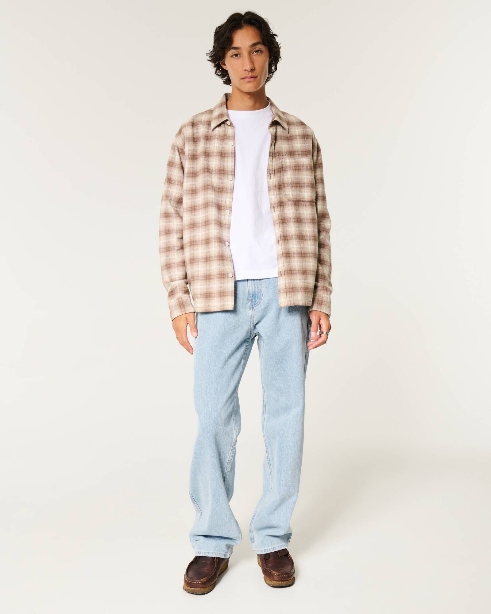 Railroad Stripe Baggy Painter Jeans