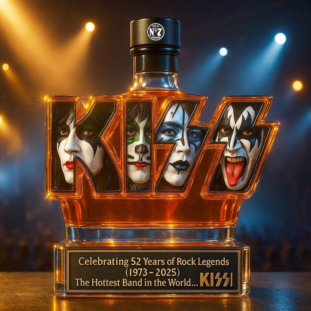 KISS 52th Anniversary Whiskey Bottle