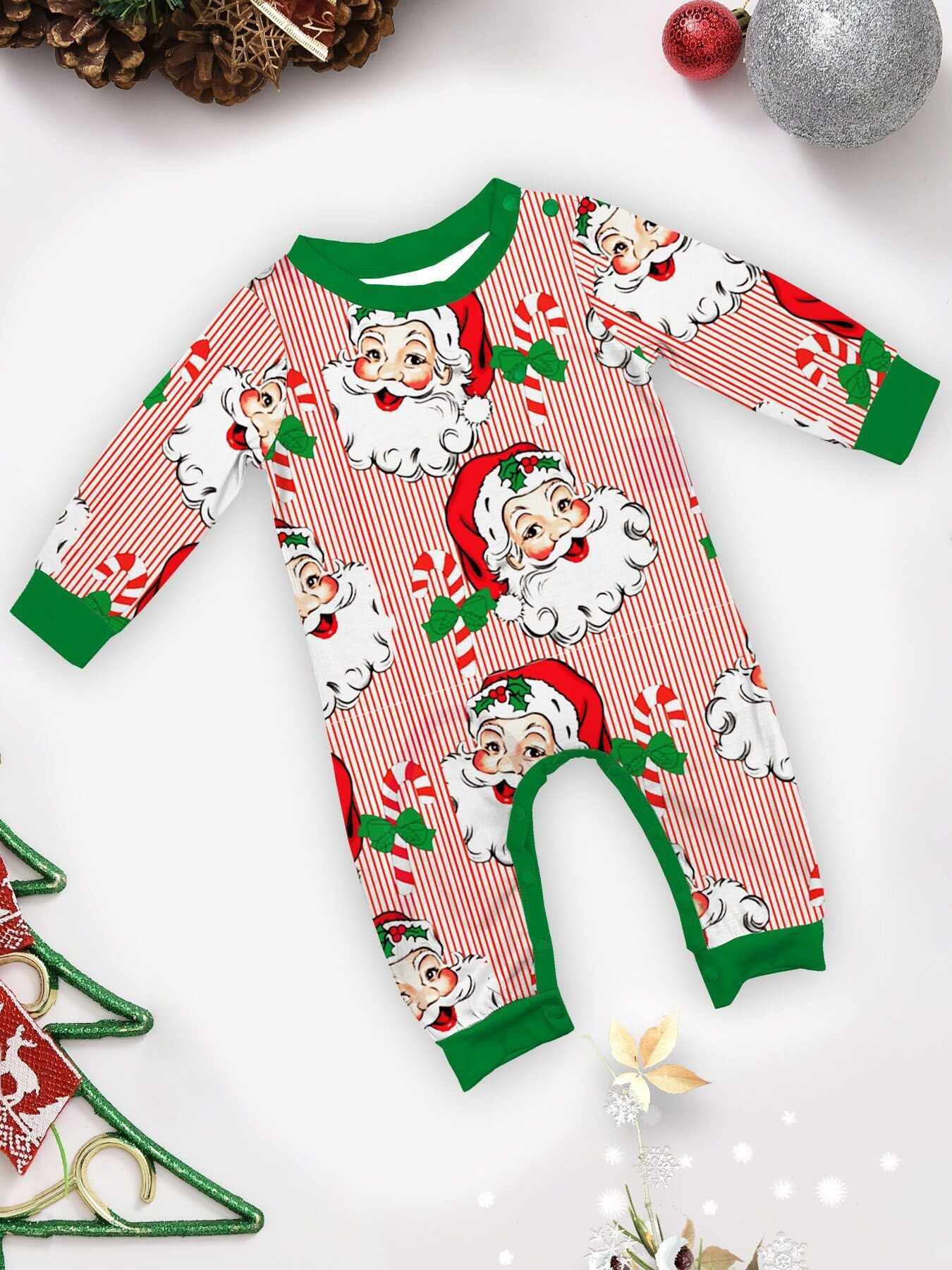 Family Christmas Pajamas Adult's Kid's Xmas Christmas Pattern Matching Set