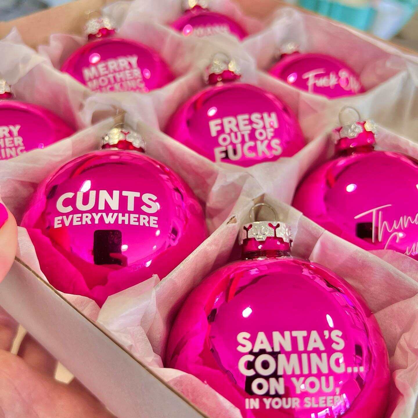 Swear Bauble Bundle | Funny Christmas Decorations | 2024 Christmas gift🎁