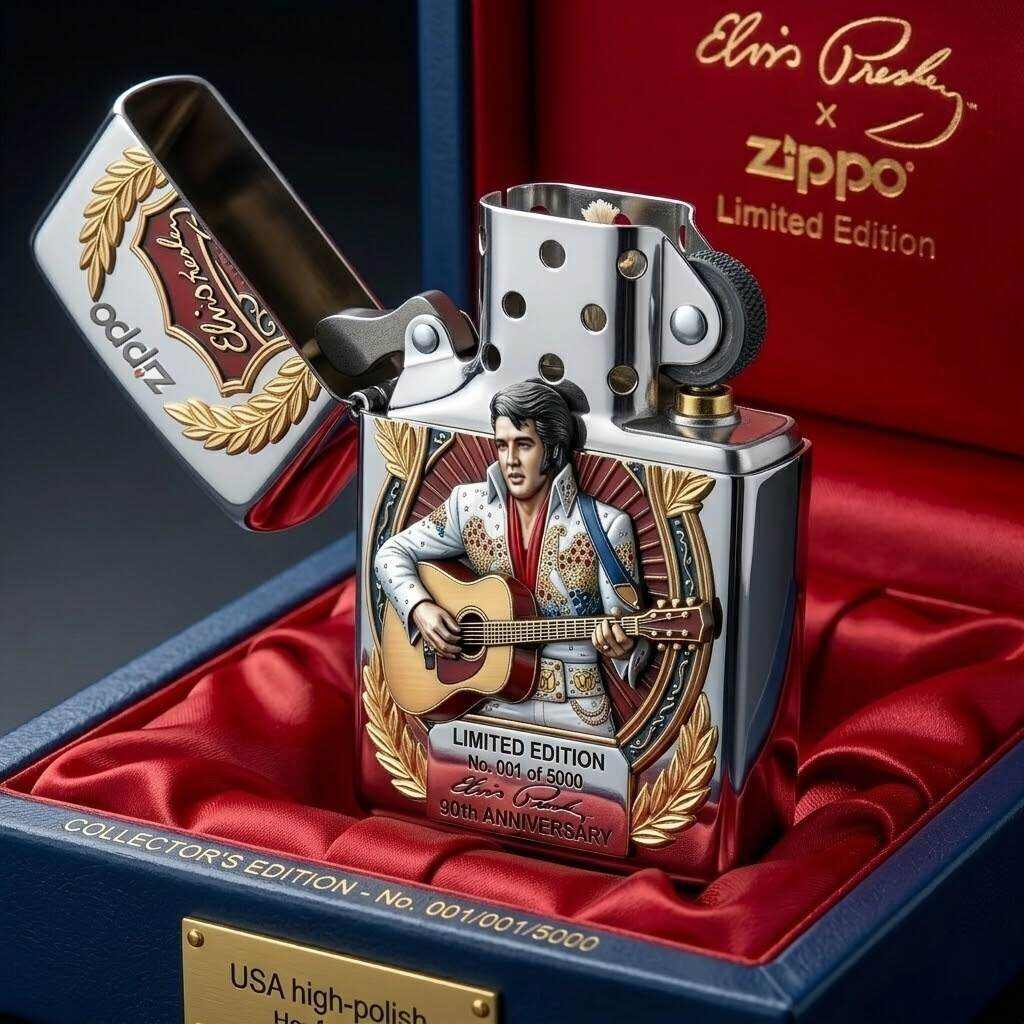 Elvis Presley 90th Anniversary Zippo Lighter