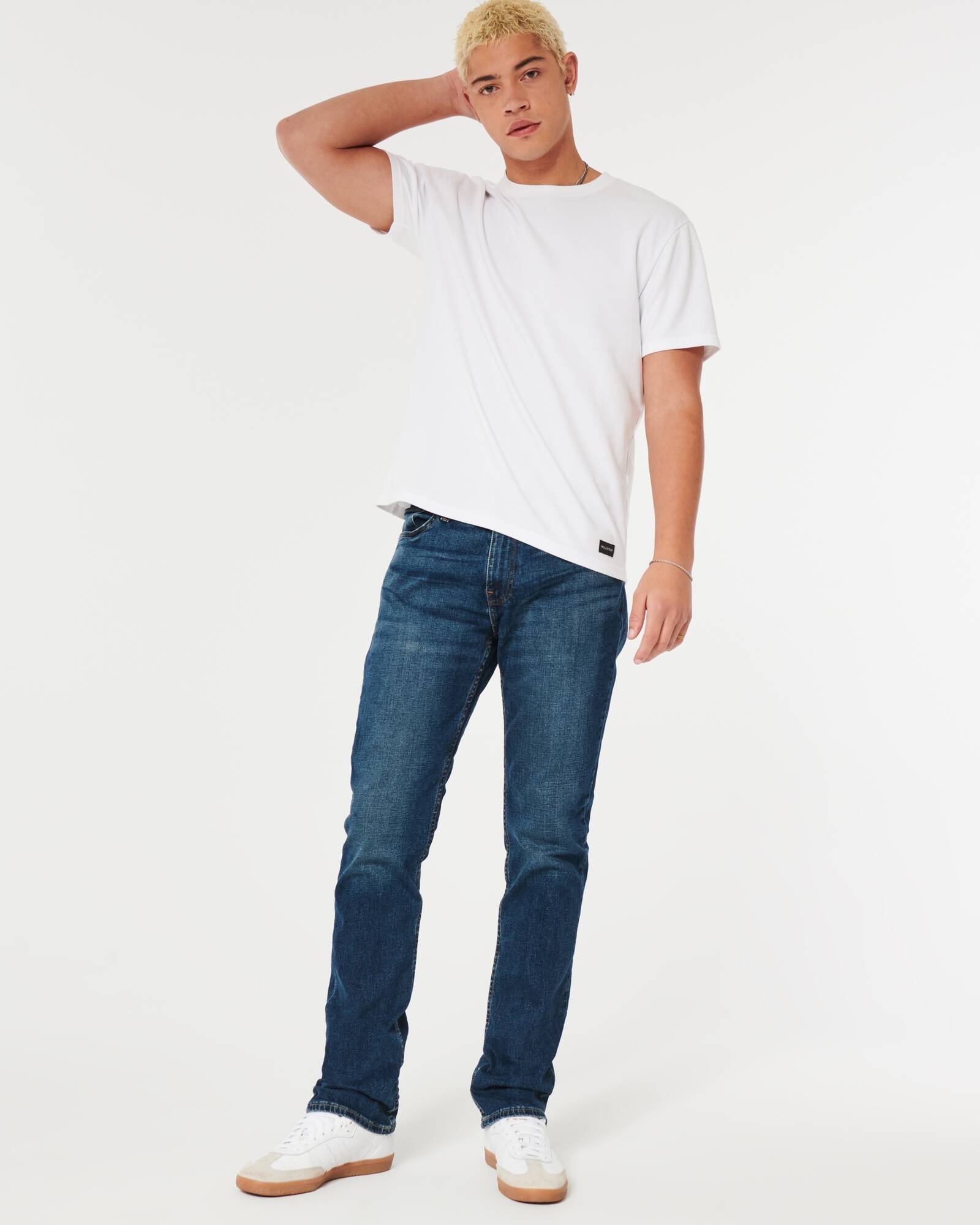 Black No Fade Slim Straight Jeans