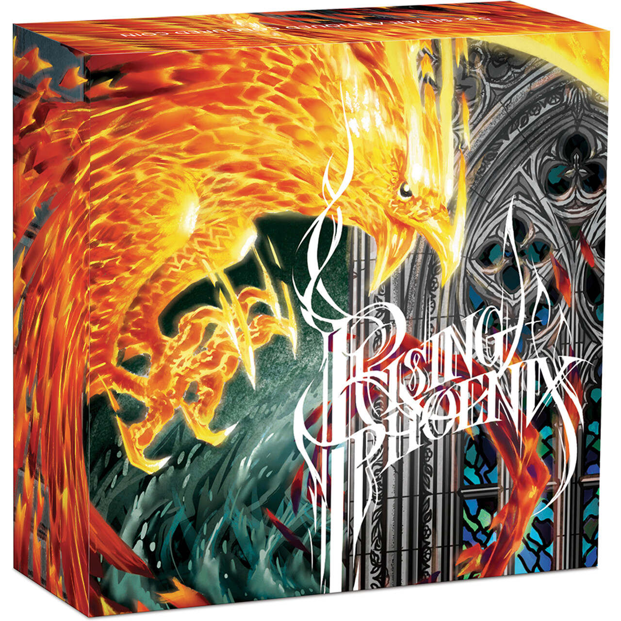 2022 Rising Phoenix 5oz Silver Antiqued Coloured Coin