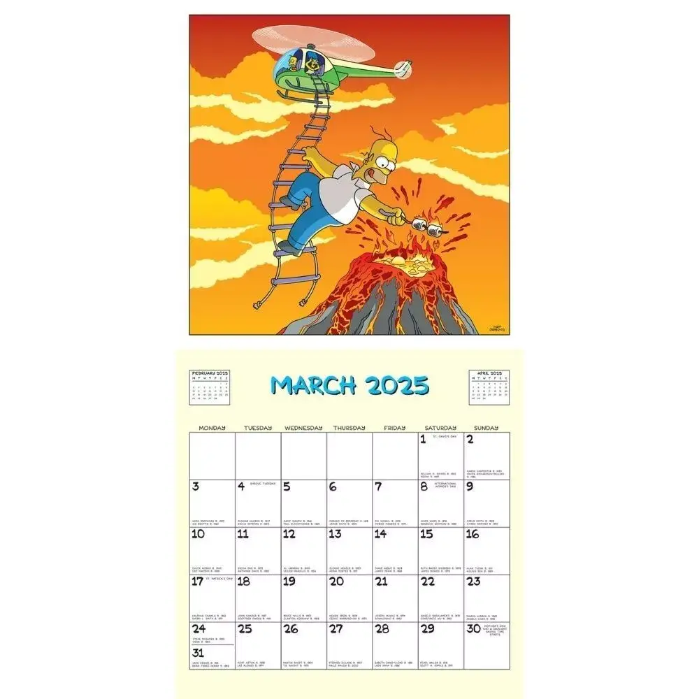 The Simpsons 2025 Wall Calendar