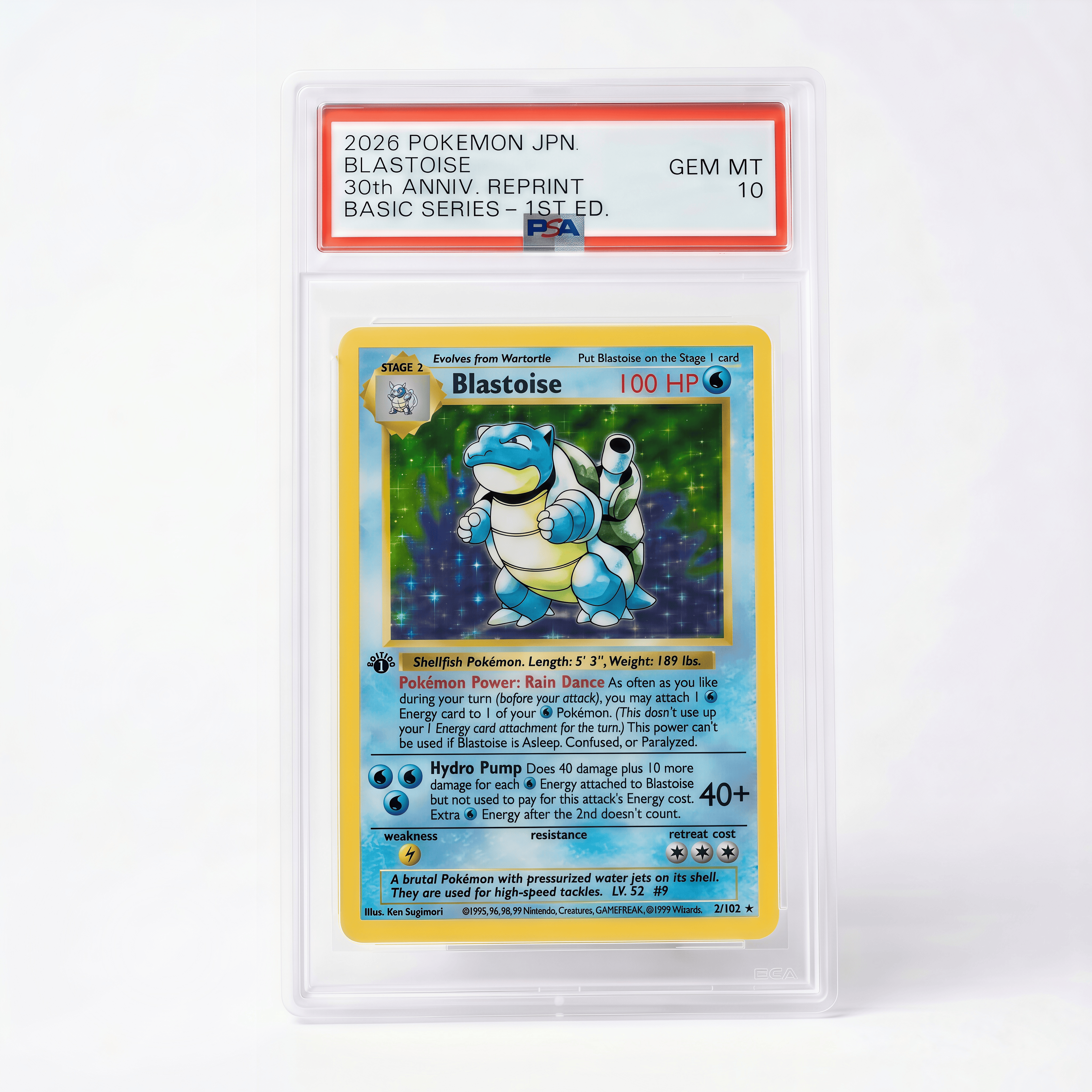 Pokémon 30th Anniversary:1st Edition Shadowless Blastoise Reissue