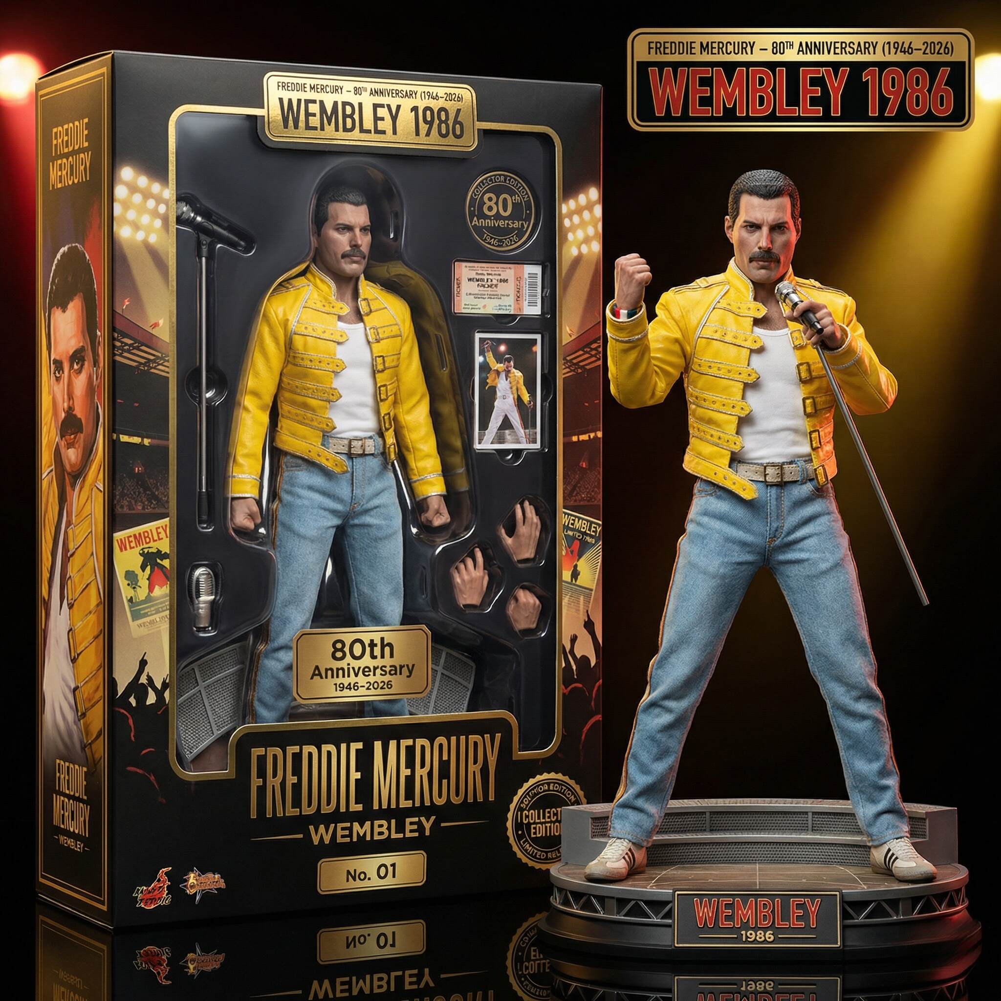 Freddie Mercury 80th Anniversary 1/6 Scale Premium Collector’s Edition Figure