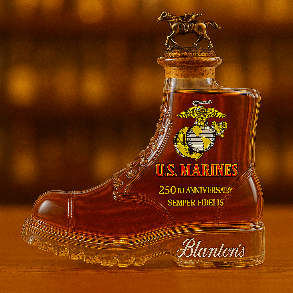 Marine Corps 250th Anniversary Tactical Boots Whisky bottle