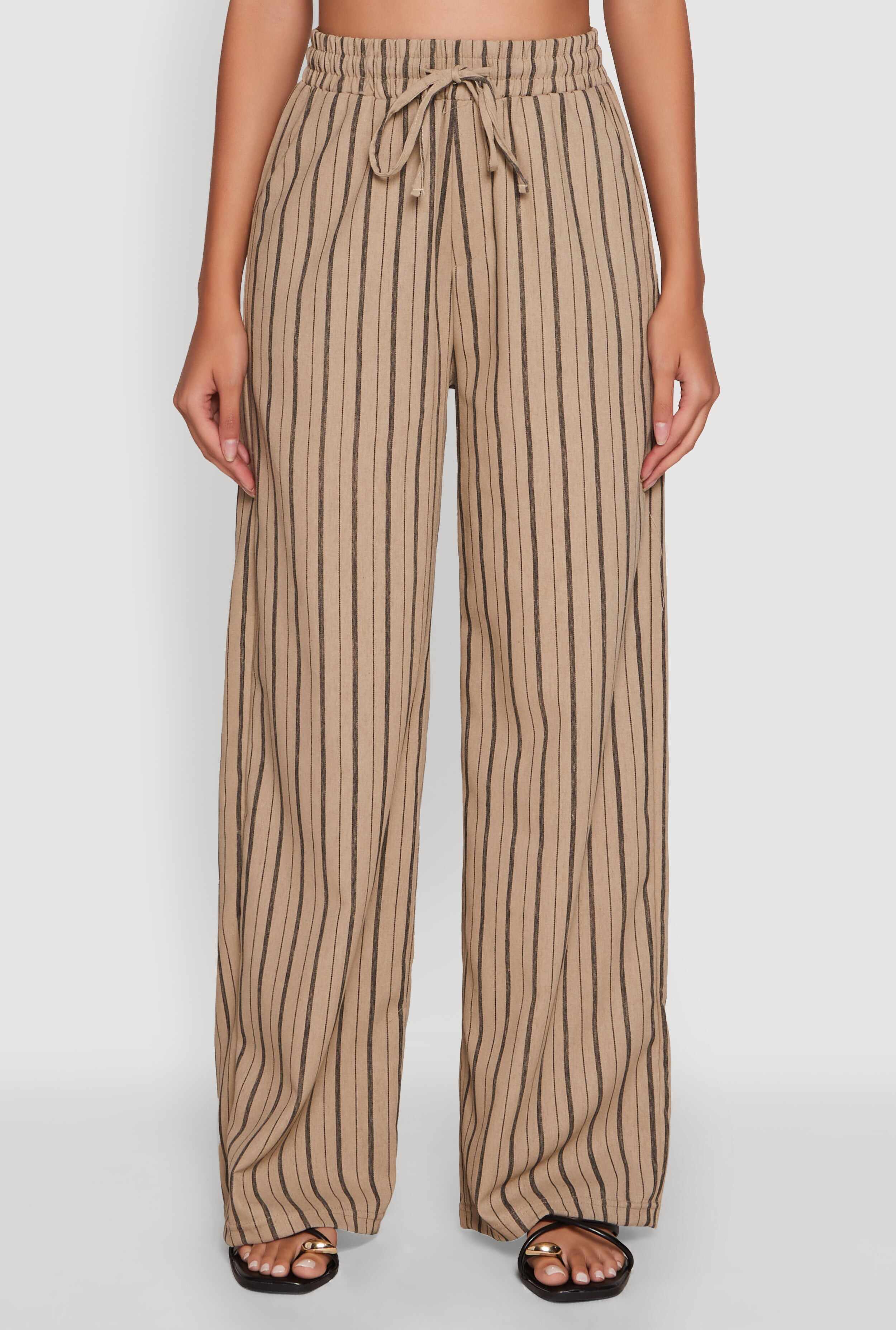 Striped High Waisted Palazzo Pants