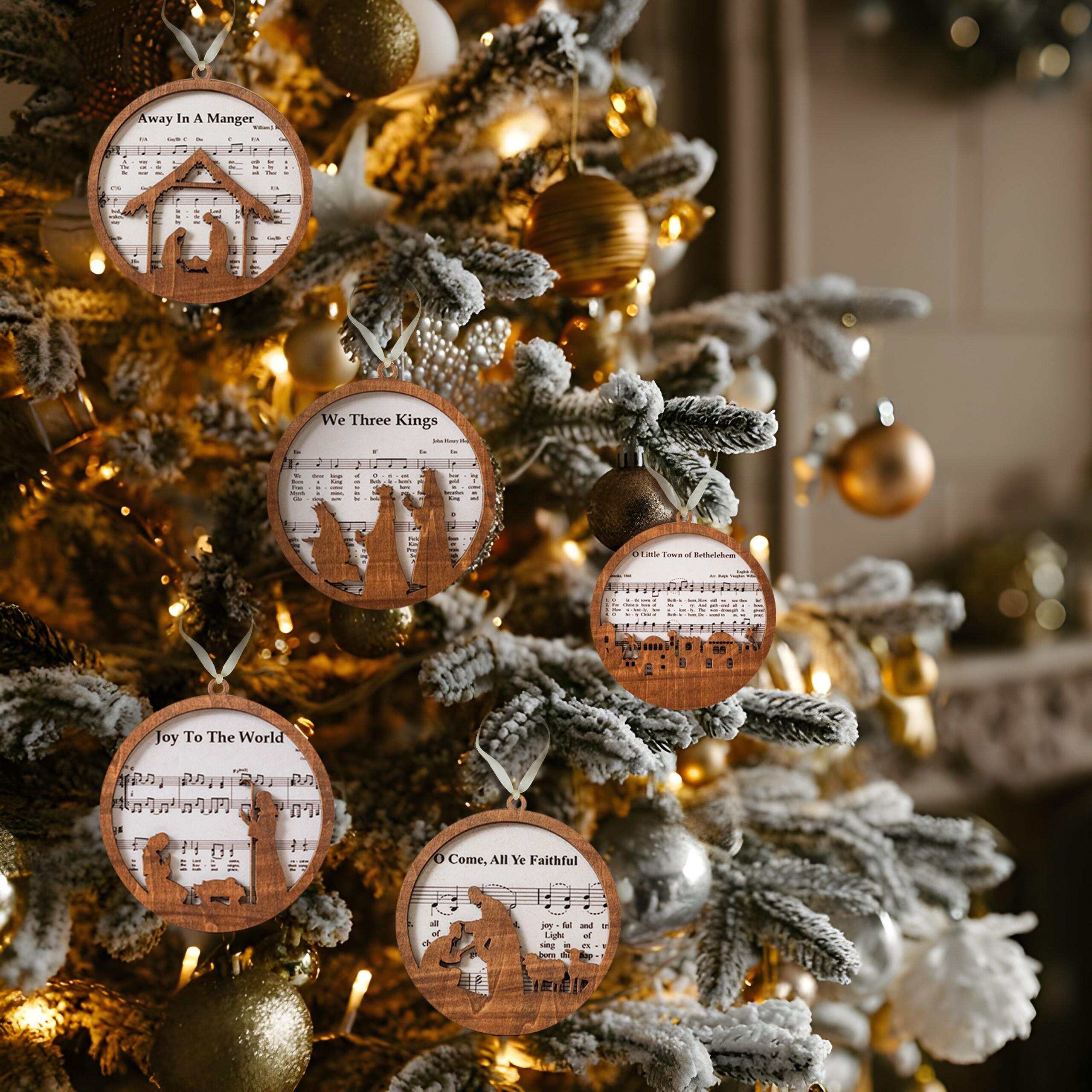 Music Sheet Nativity Ornament