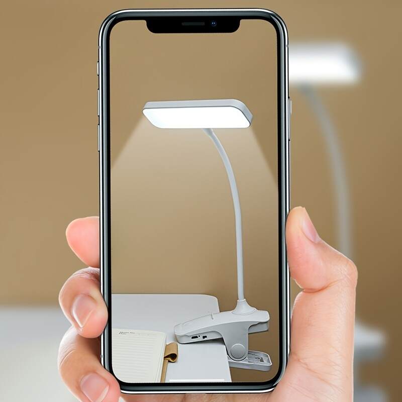 1pc Bedroom Table Lamp, Eye Protection, Clip Type, Suitable For Bedroom Study And Student Dormitory