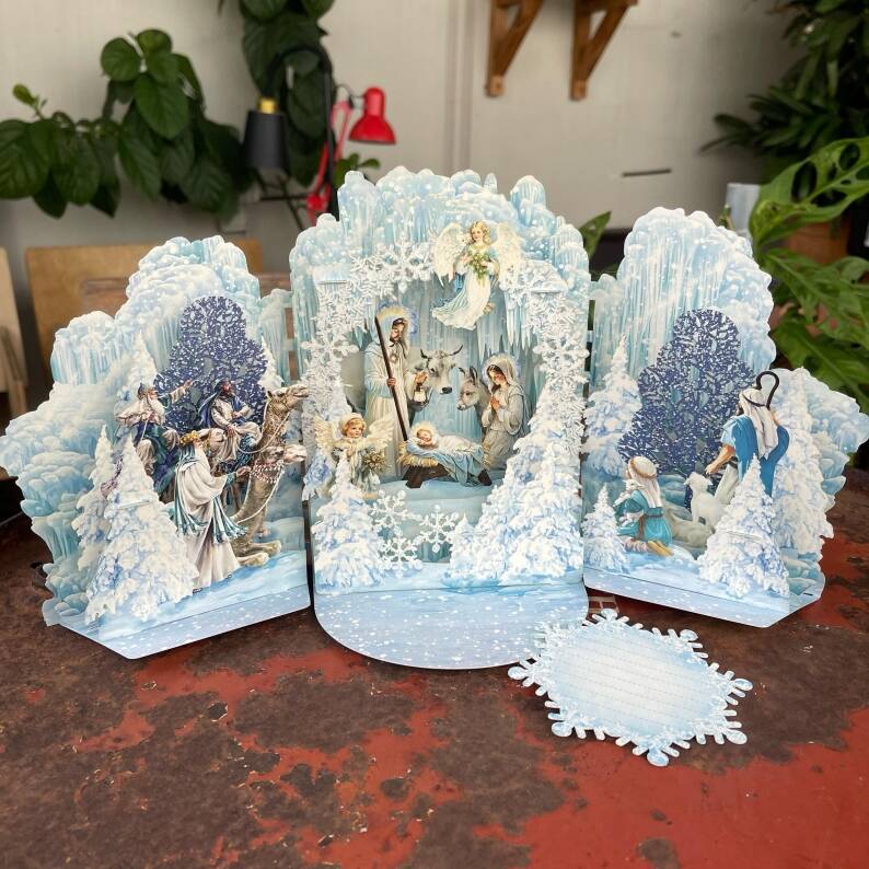 Winter Wonderland Nativity Pop-Up Christmas Card