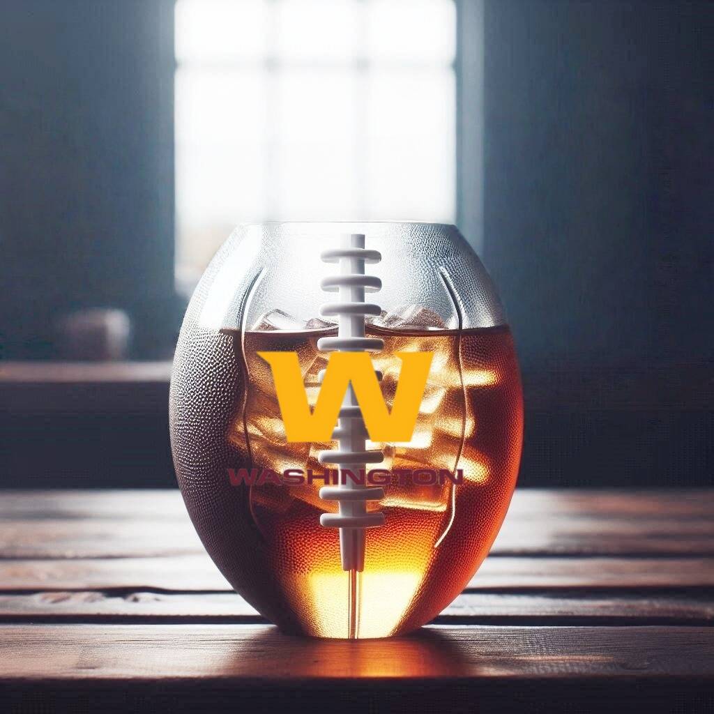 NFL Team Football Glass