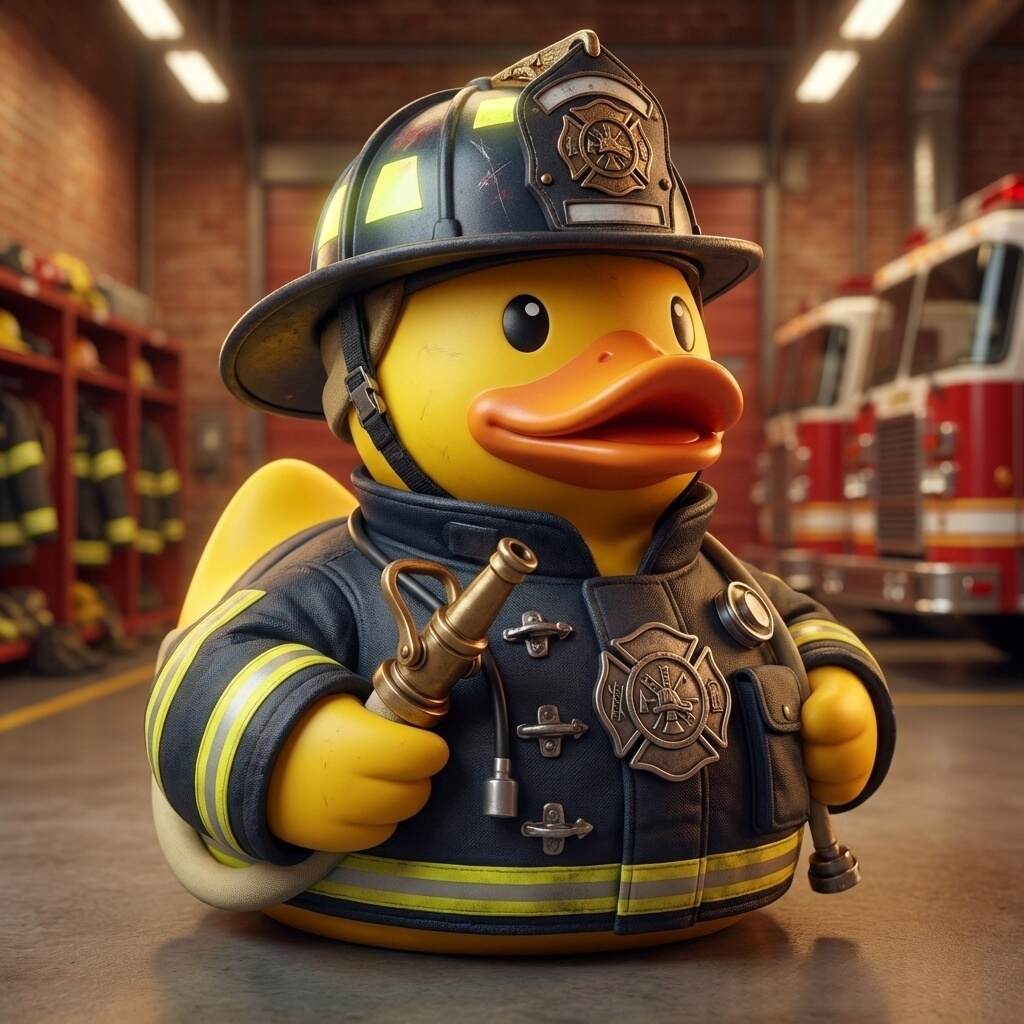 🚒🦆 Firefighter Hero Duck