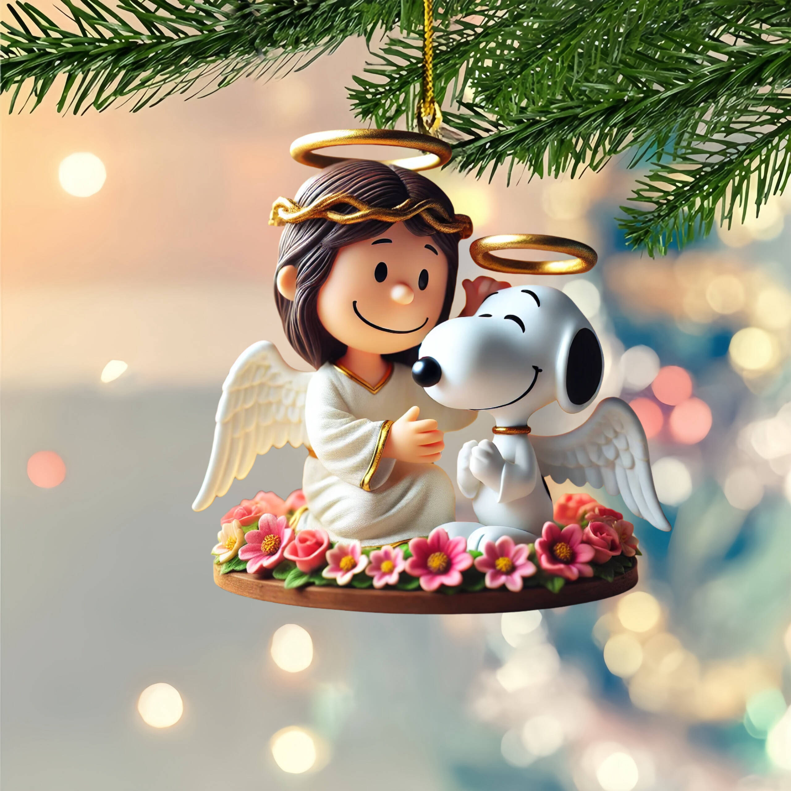 Jesus & Snooopy Christmas Friendship Ornaments