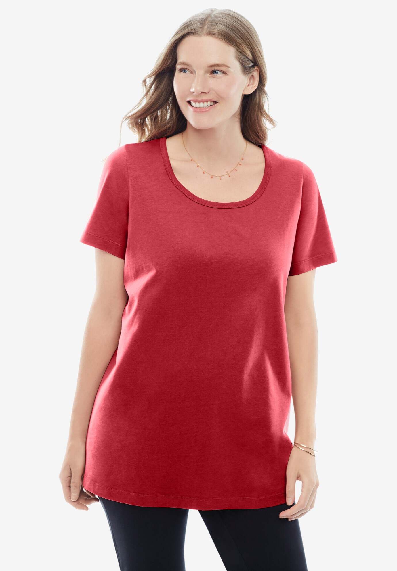 Perfect Short-Sleeve Scoopneck Tee