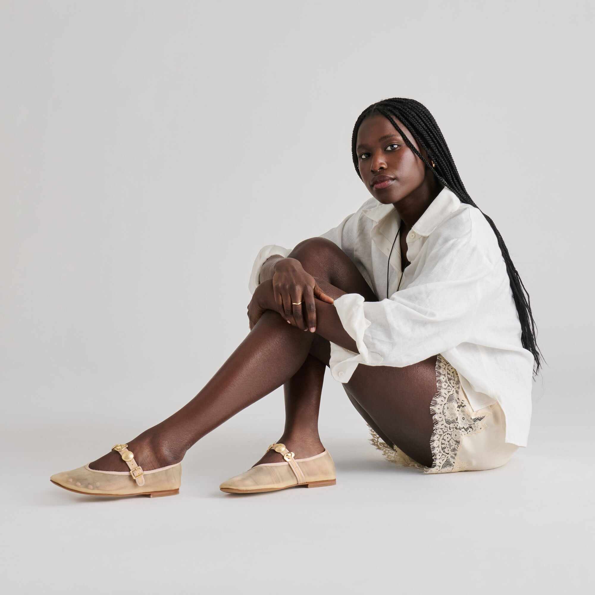 RELAN MESH BALLET FLATS FRENCH VANILLA MESH
