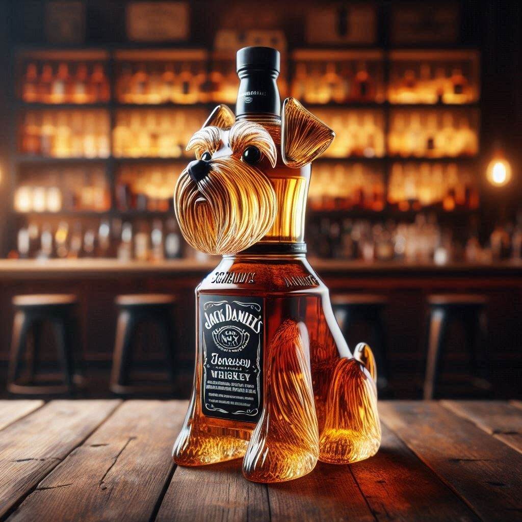Schnauzer Whiskey Bottle