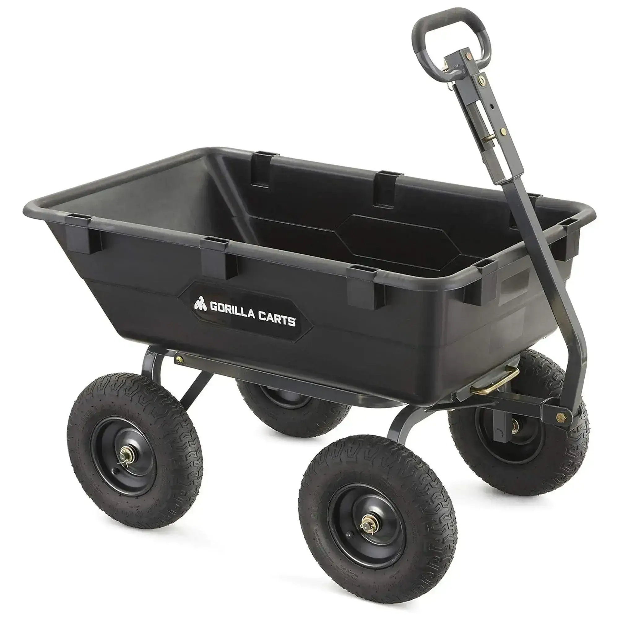 Heavy Duty Poly Yard Dump Cart – 600 lb / 800 lb / 1200 lb Utility Garden Wagon