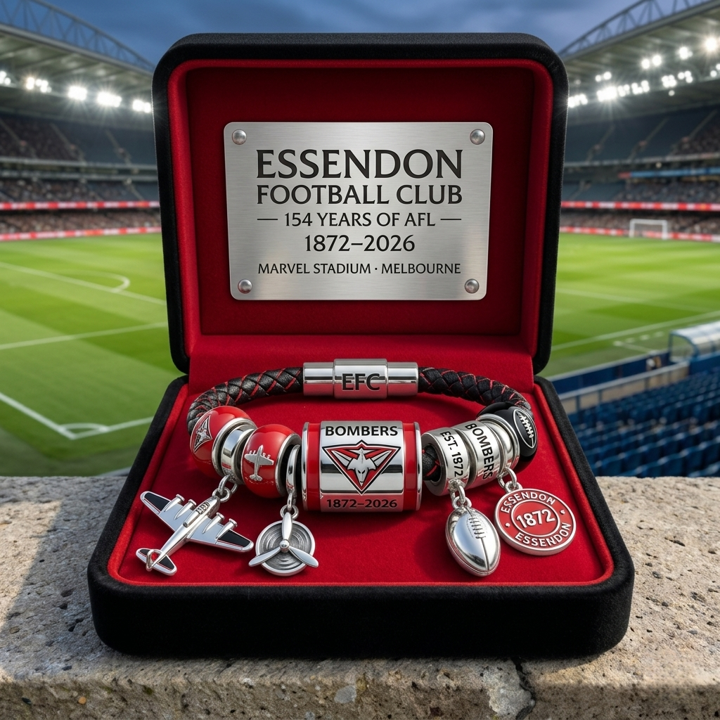 Essendon Football Club 154th Aniversary Commemorative Bracelet
